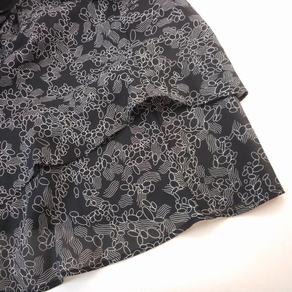 Lane Bryant Skirt Size 14 / 16 Black w/ Gray Print Layered Straight Midi NEW NWT - Picture 10 of 11